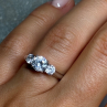 925 Sterling Silver CZ Ring Size 6.5