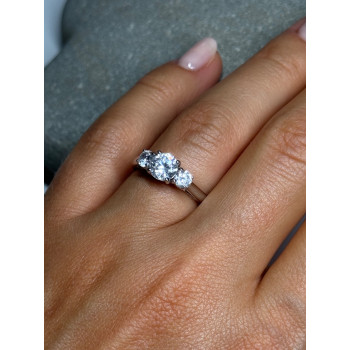 925 Sterling Silver CZ Ring Size 6.5