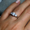 925 Sterling Silver CZ Ring Size 6.5