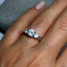 925 Sterling Silver CZ Ring Size 6.5