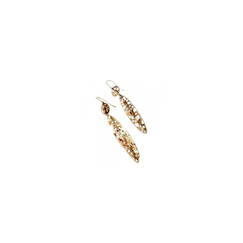 Milor 925 Sterling Silver Gold Plated (14k) Earrings Italy