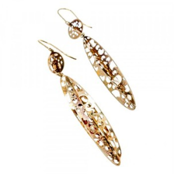 Milor 925 Sterling Silver Gold Plated (14K) Earrings Italy