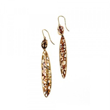 Milor 925 Sterling Silver Gold Plated (14K) Earrings Italy
