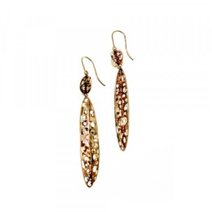 Milor 925 Sterling Silver Gold Plated (14K) Earrings Italy