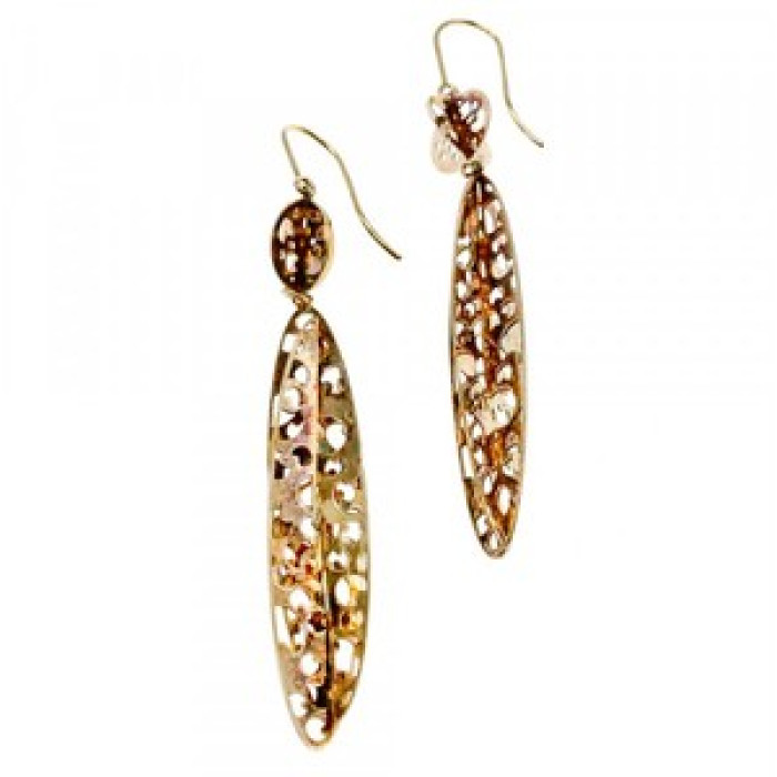 Milor 925 Sterling Silver Gold Plated (14K) Earrings Italy