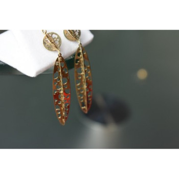 Milor 925 Sterling Silver Gold Plated (14k) Earrings Italy