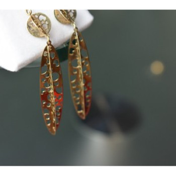 Milor 925 Sterling Silver Gold Plated (14K) Earrings Italy