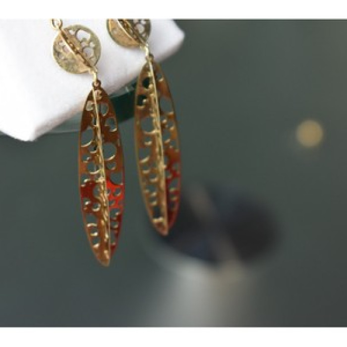 Milor 925 Sterling Silver Gold Plated (14K) Earrings Italy