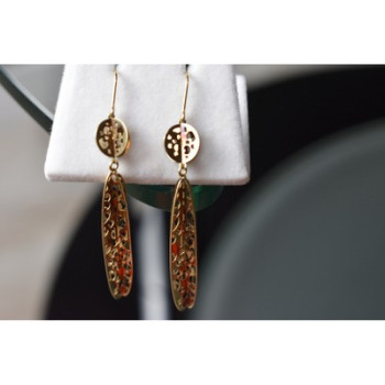 Milor 925 Sterling Silver Gold Plated (14k) Earrings Italy