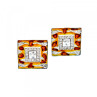 925 Sterling Silver Enamel & CZ Stud Earrings