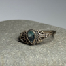 925 Sterling Silver Aquamarine Ring Size 6.5