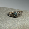 925 Sterling Silver Aquamarine Ring Size 6.5