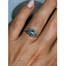 925 Sterling Silver Aquamarine Ring Size 6.5