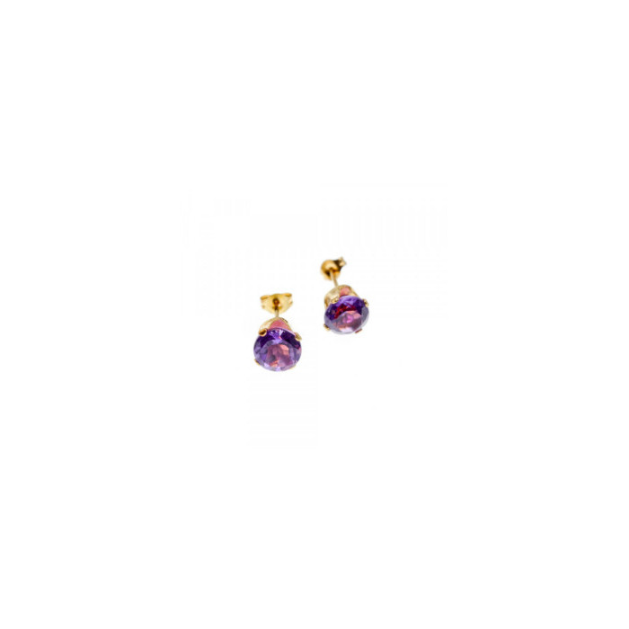14K YELLOW GOLD AMETHYST EARRINGS