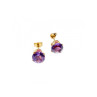 14K YELLOW GOLD AMETHYST EARRINGS