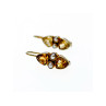 925 STERLING SILVER GOLD PLATED HELIODOR & PEARLS EARRINGS