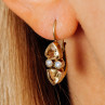 925 Sterling Silver Gold Plated Heliodor & Pearls Earrings