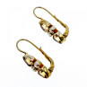 925 Sterling Silver Gold Plated Heliodor & Pearls Earrings