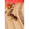 925 Sterling Silver Gold Plated Heliodor & Pearls Earrings