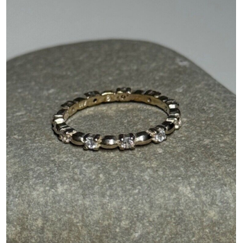 925 Sterling Silver CZ Ring Size 7.5