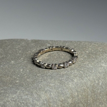 925 Sterling Silver CZ Ring Size 7.5