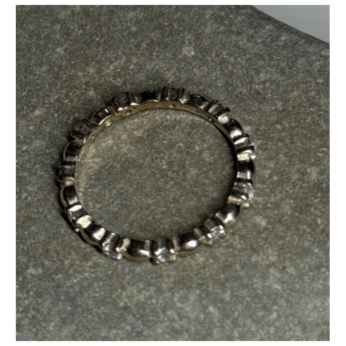 925 Sterling Silver CZ Ring Size 7.5