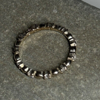 925 Sterling Silver CZ Ring Size 7.5