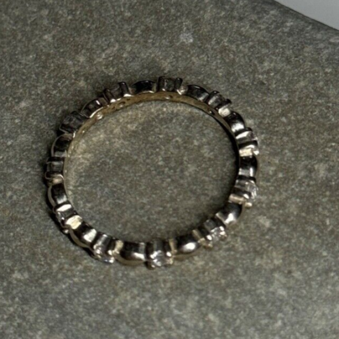 925 Sterling Silver CZ Ring Size 7.5