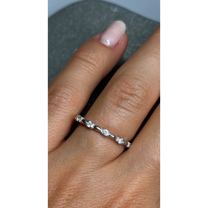 925 Sterling Silver CZ Ring Size 7.5