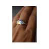 925 Sterling Silver Alpanite & CZ Ring Size 8.5