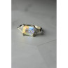 925 Sterling Silver Alpanite & CZ Ring Size 8.5