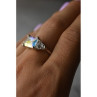925 Sterling Silver Alpanite & CZ Ring Size 8.5
