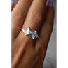 925 Sterling Silver Alpanite & CZ Ring Size 8.5