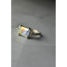 925 Sterling Silver Alpanite & CZ Ring Size 8.5