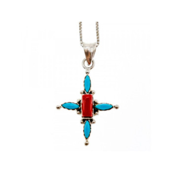 925 Sterling Silver Agate Chain With Cross