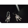 Vintage 925 Sterling Silver Amethyst Earrings
