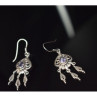 Vintage 925 Sterling Silver Amethyst Earrings