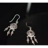 Vintage 925 Sterling Silver Amethyst Earrings