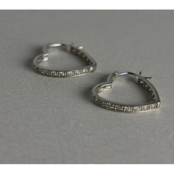 925 Sterling Silver White CZ 