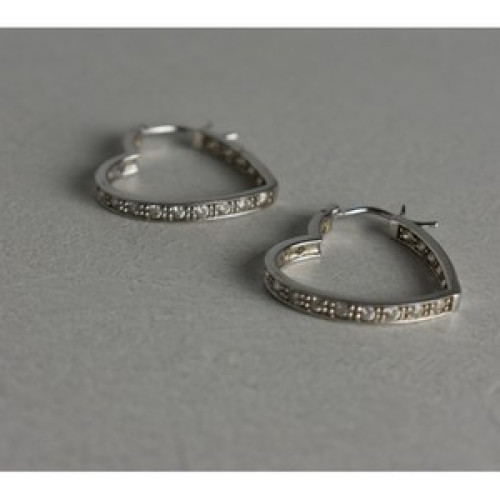 925 Sterling Silver White CZ 