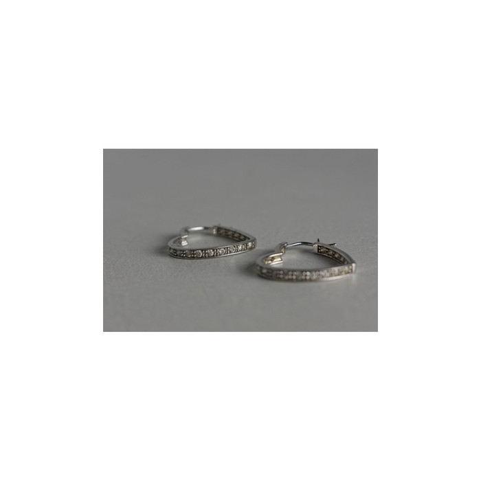 925 Sterling Silver White CZ 