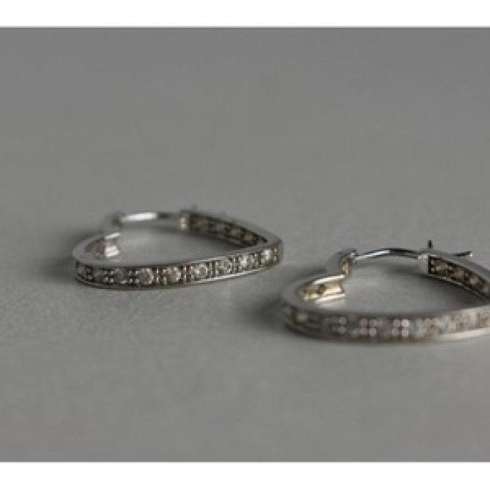 925 Sterling Silver White CZ 