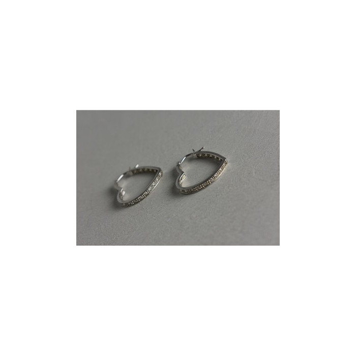 925 Sterling Silver White CZ 