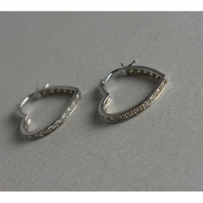 925 Sterling Silver White CZ 