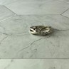 925 Sterling Silver White Topaz Ring Size 7