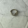 925 Sterling Silver White Topaz Ring Size 7