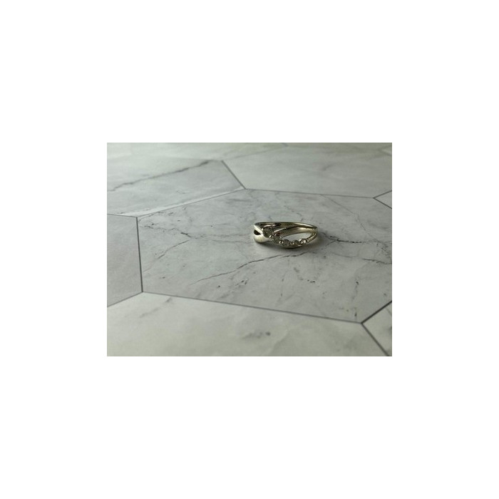 925 Sterling Silver White Topaz Ring Size 7