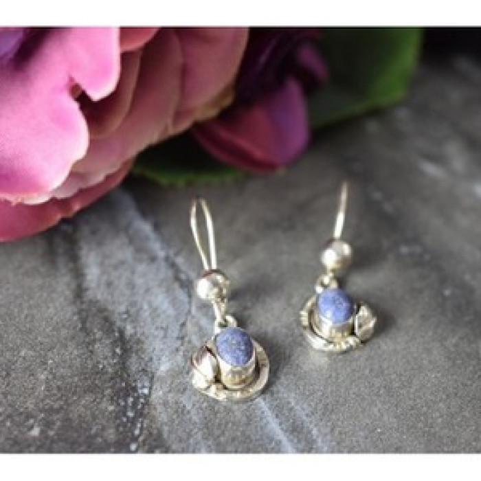 925 Sterling Silver Sodalite Earrings