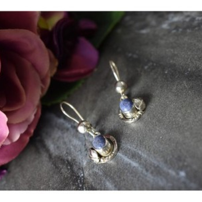 925 Sterling Silver Sodalite Earrings