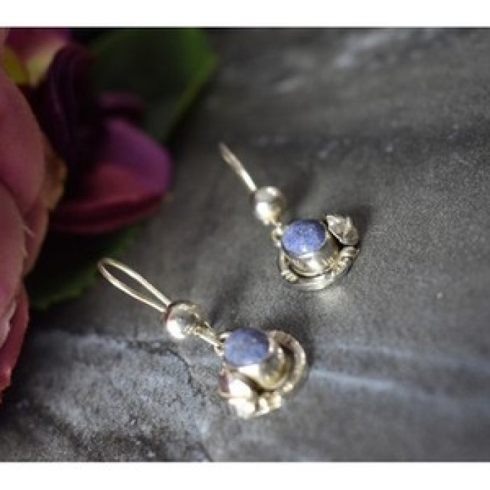 925 Sterling Silver Sodalite Earrings